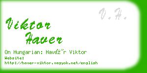 viktor haver business card